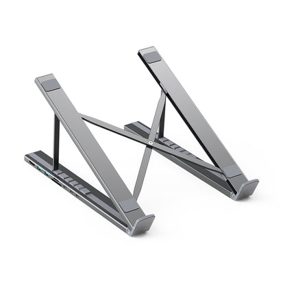 CHOETECH HUB-M48 7-in-1 Hub + Foldable Laptop stand USB-C to HDMI 4K/USB-A/TF&SD/USB-C with PD Charging V28-ELECHOHUBM48