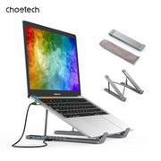 CHOETECH HUB-M48 7-in-1 Hub + Foldable Laptop stand USB-C to HDMI 4K/USB-A/TF&SD/USB-C with PD Charging V28-ELECHOHUBM48