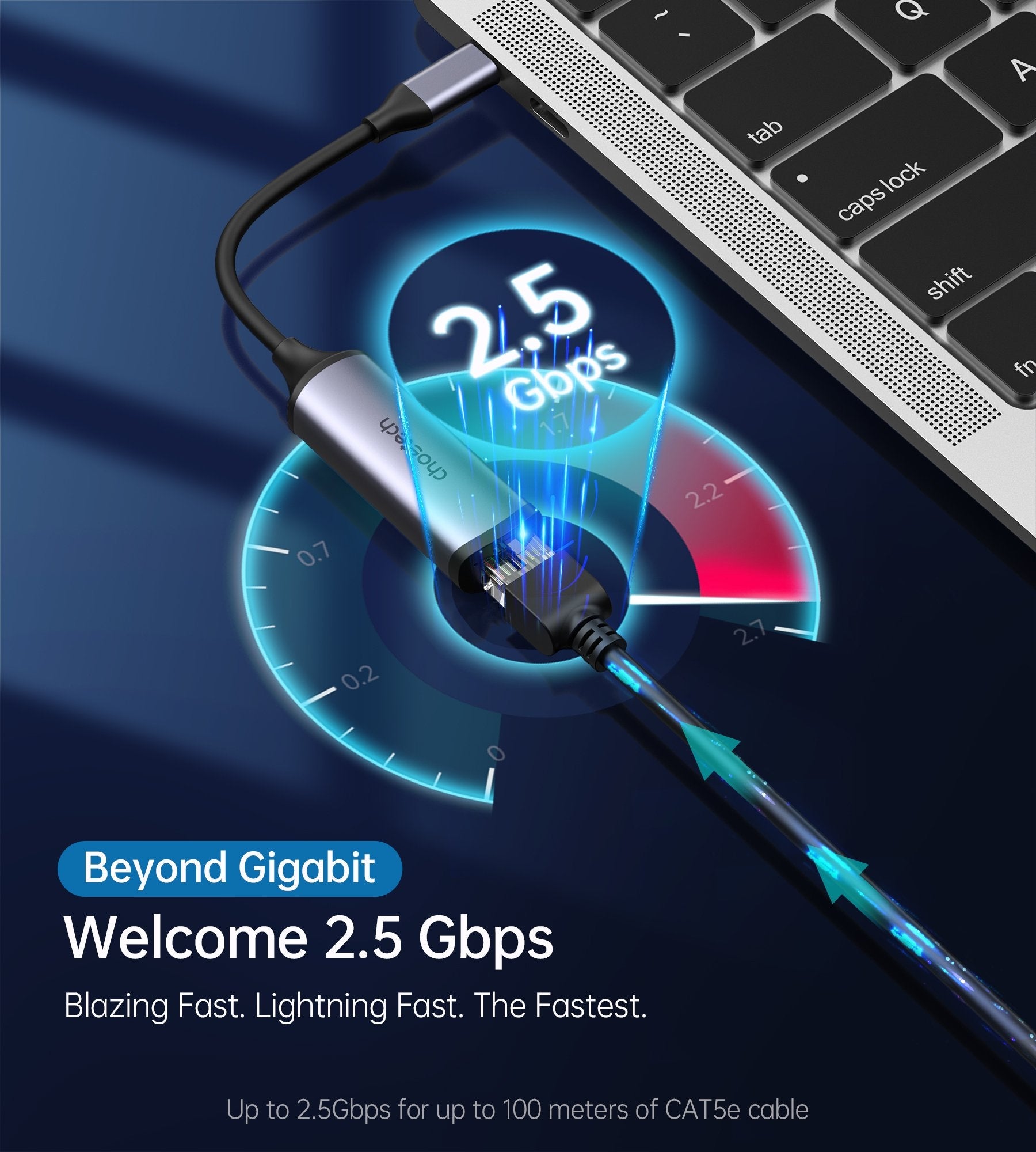 CHOETECH HUB-R02 USB-C to Gigabit Ethernet Adapter V28-ELECHOHUBR02