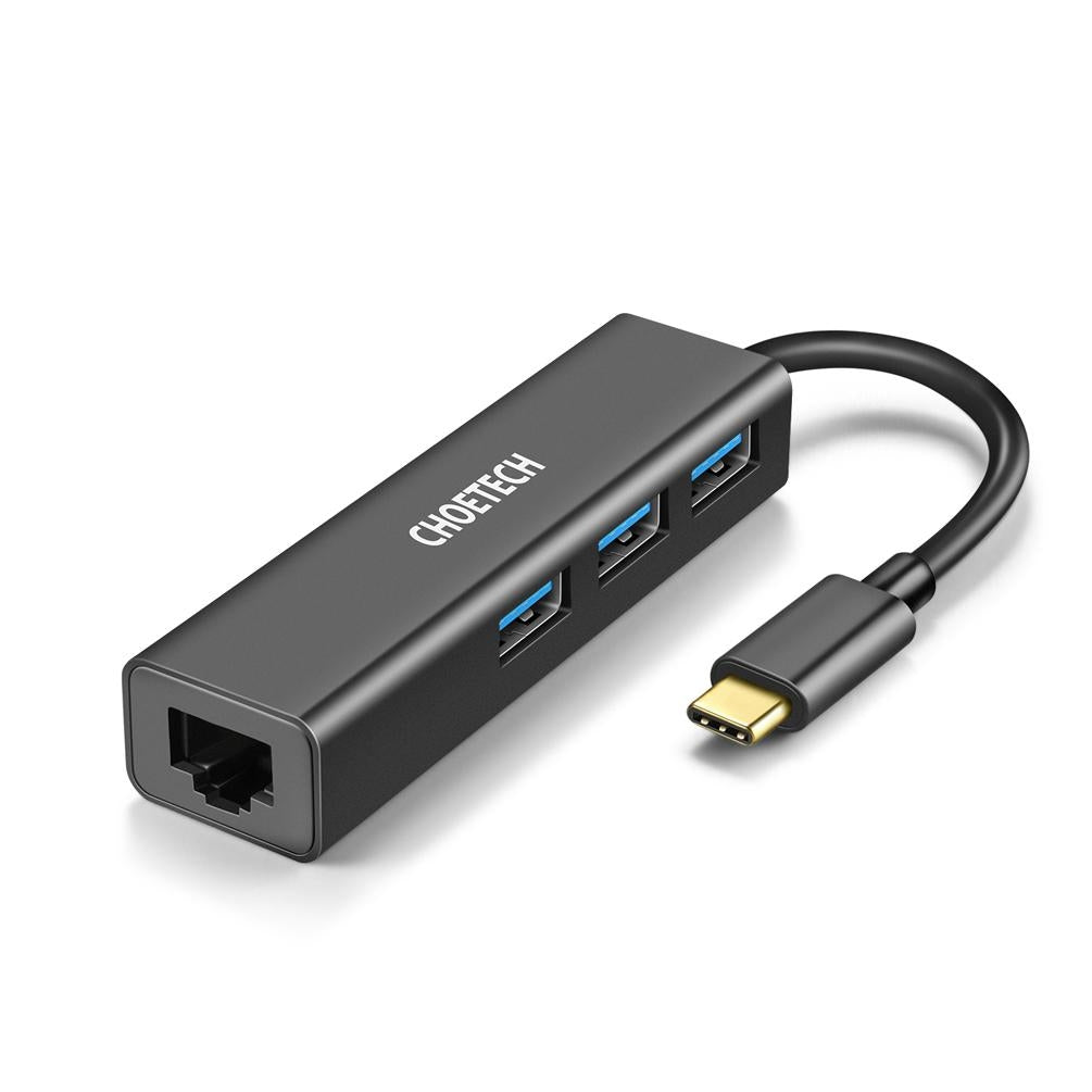 CHOETECH HUB-U02 USB-C To Ethernet Hub V28-ELECHOHUBU02