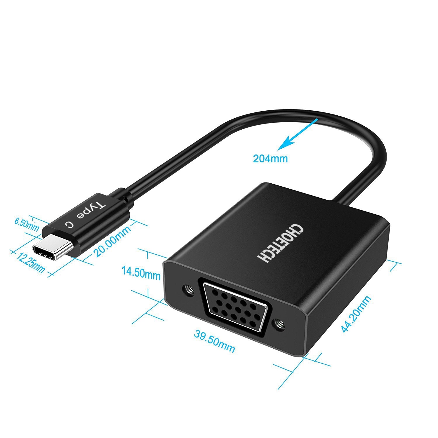Choetech HUB-V01 USB C to VGA Adapter V28-ELECHOHUBV01