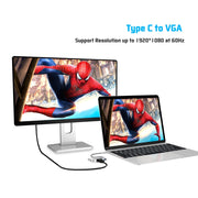 CHOETECH HUB-V02 USB-C to VGA & USB Multiport Adapter V28-ELECHOHUBV02