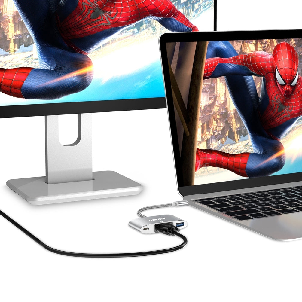 CHOETECH HUB-V02 USB-C to VGA & USB Multiport Adapter V28-ELECHOHUBV02