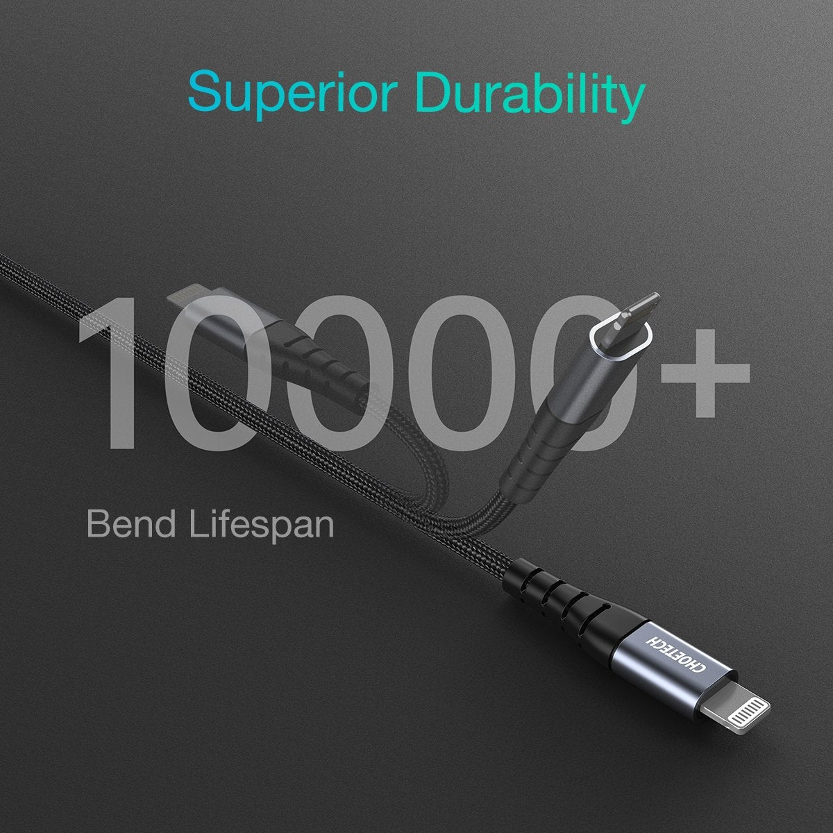 CHOETECH IP0041 USB-C To iPhone MFi Certified Cable 2M V28-ELECHOIP0041