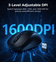 Choetech KB-002-BK 3-Level Adjustable 1600 DPI Wireless Mouse (Black) V28-ELECHOKB002BK
