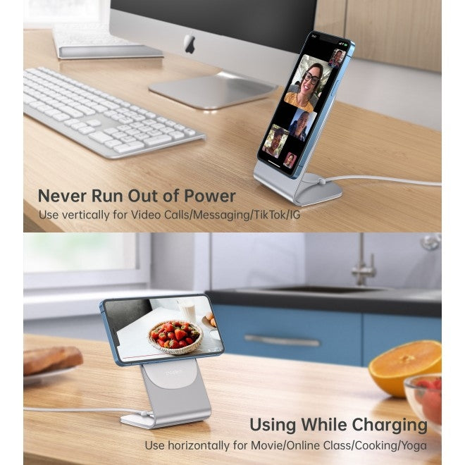 CHOETECH MA00117-SL MagLeap Magnetic Wireless Charger with Stand and AC Adapter V28-ELECHOMA00117SL