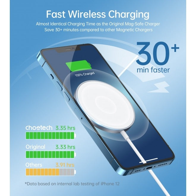 CHOETECH MA00117-SL MagLeap Magnetic Wireless Charger with Stand and AC Adapter V28-ELECHOMA00117SL