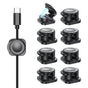 CHOETECH MCC001-BK 6 Pack Professional grade Magnetic Lock Cord Holder Clips Black V28-ELECHOMCC001BK