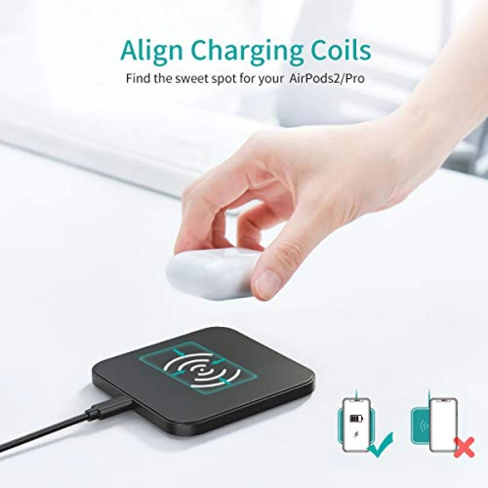CHOETECH MIX00087 (T524S+T511S) Qi 10W/7.5W Fast Wireless Charging Stand and Pad V28-ELECHOMIX00087