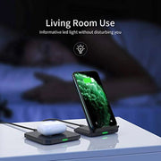 CHOETECH MIX00087 (T524S+T511S) Qi 10W/7.5W Fast Wireless Charging Stand and Pad V28-ELECHOMIX00087