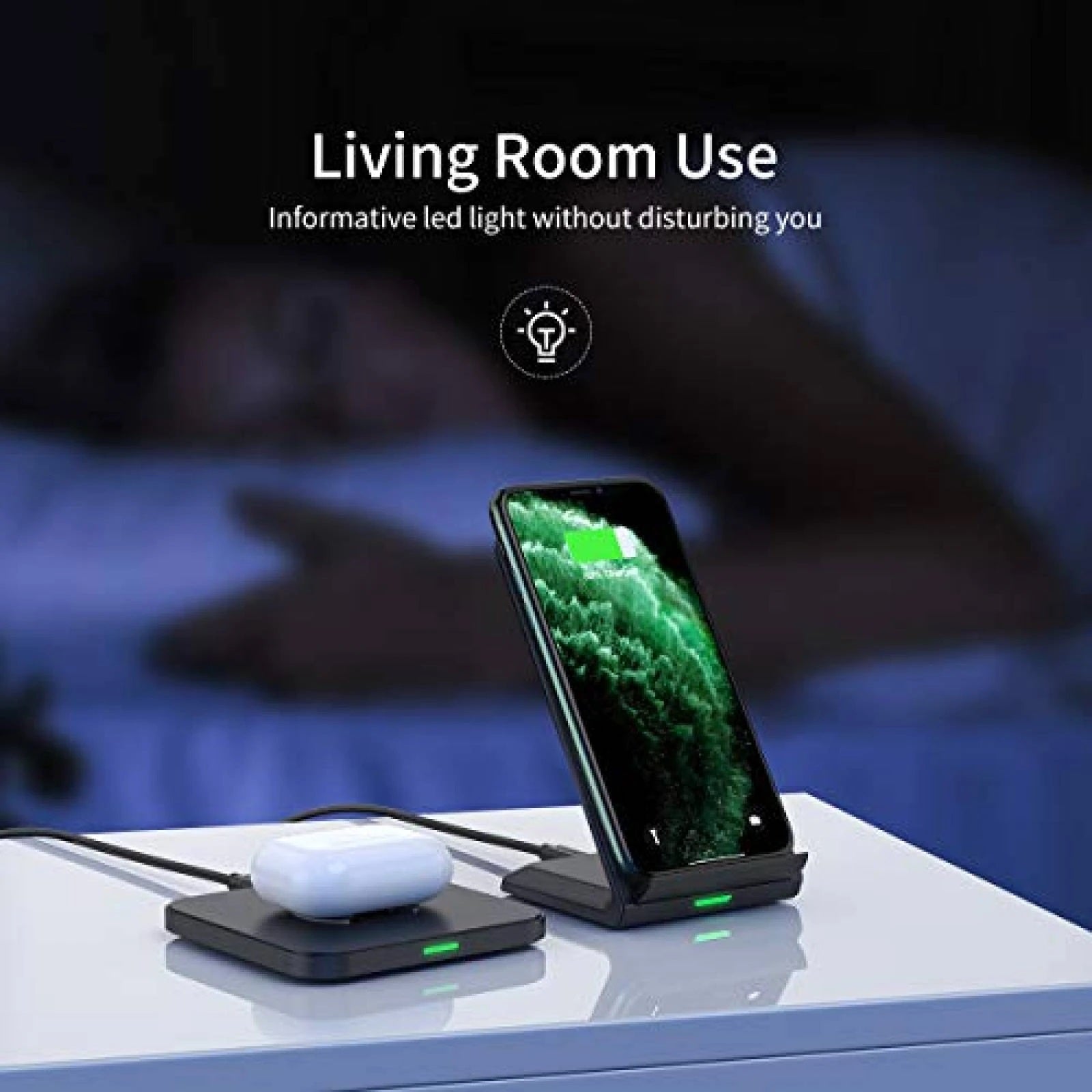 CHOETECH MIX00087 (T524S+T511S) Qi 10W/7.5W Fast Wireless Charging Stand and Pad V28-ELECHOMIX00087