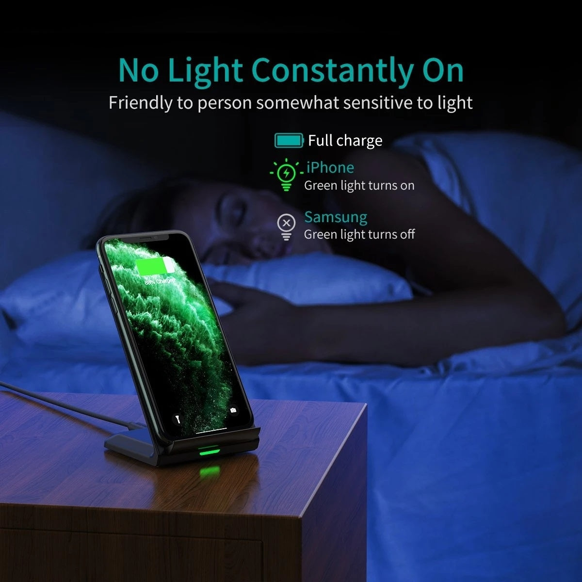 CHOETECH MIX00093 Fast Wireless Charging Stand 10W Qi-Certified T524S 2-Pack V28-ELECHOMIX00093