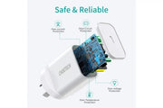 CHOETECH MIX00109 USB-C PD 20W AC Charger Adapter 2-Pack White V28-ELECHOMIX00109