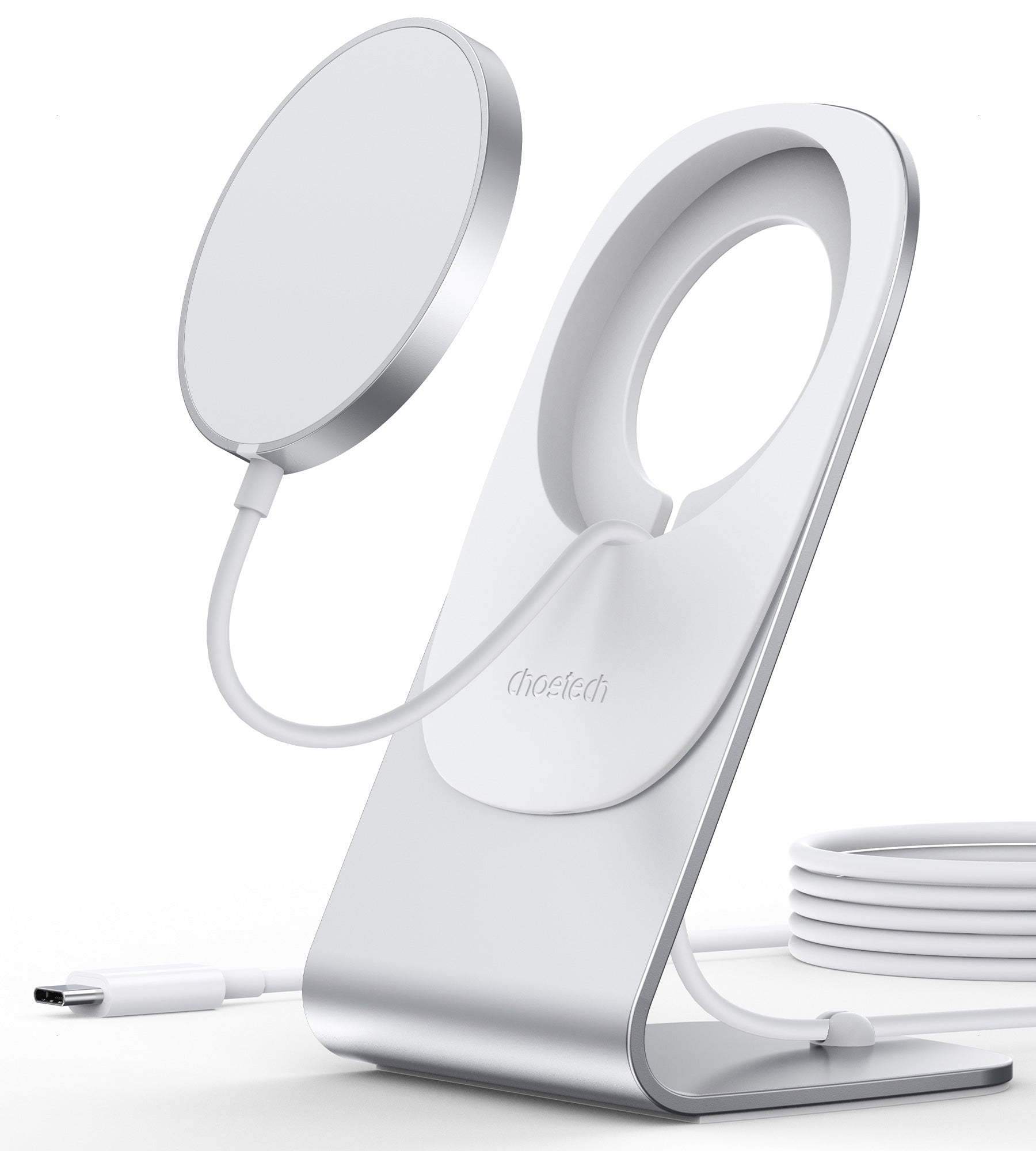 CHOETECH MIX00117SL Magasafe Fast Wireless Charger Stand Holder For iPhone 13/12 (H047+T517) V28-ELECHOMIX00117SL