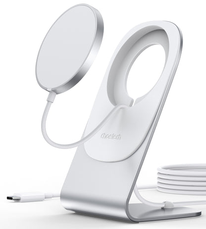 CHOETECH MIX00117SL Magasafe Fast Wireless Charger Stand Holder For iPhone 13/12 (H047+T517) V28-ELECHOMIX00117SL
