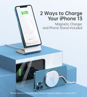 CHOETECH MIX00117SL Magasafe Fast Wireless Charger Stand Holder For iPhone 13/12 (H047+T517) V28-ELECHOMIX00117SL