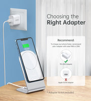 CHOETECH MIX00117SL Magasafe Fast Wireless Charger Stand Holder For iPhone 13/12 (H047+T517) V28-ELECHOMIX00117SL