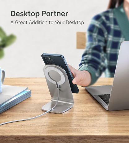 CHOETECH MIX00117SL Magasafe Fast Wireless Charger Stand Holder For iPhone 13/12 (H047+T517) V28-ELECHOMIX00117SL