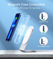 CHOETECH MIX00117SL Magasafe Fast Wireless Charger Stand Holder For iPhone 13/12 (H047+T517) V28-ELECHOMIX00117SL