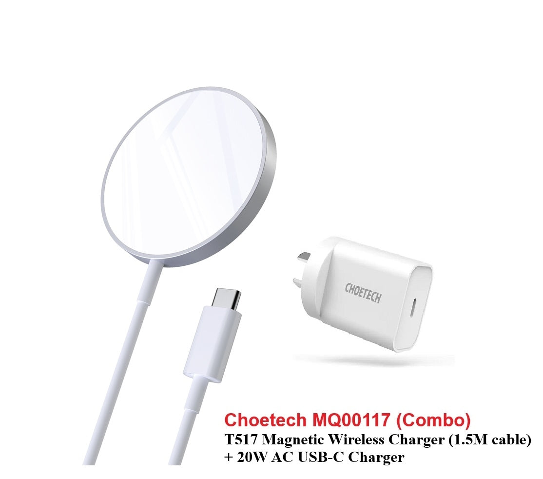 CHOETECH MQ00117-SL (T517+AC) MagLeap Magnetic Wireless Charger + AC V28-ELECHOMQ00117SL