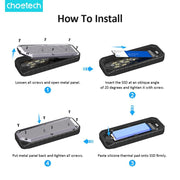CHOETECH MSE004-GY USB3.2 Chips M.2 NVME / SATA SSD Protocol 10Gbps Transfer Speed Enclosure with IP65 V28-ELECHOMSE004GY