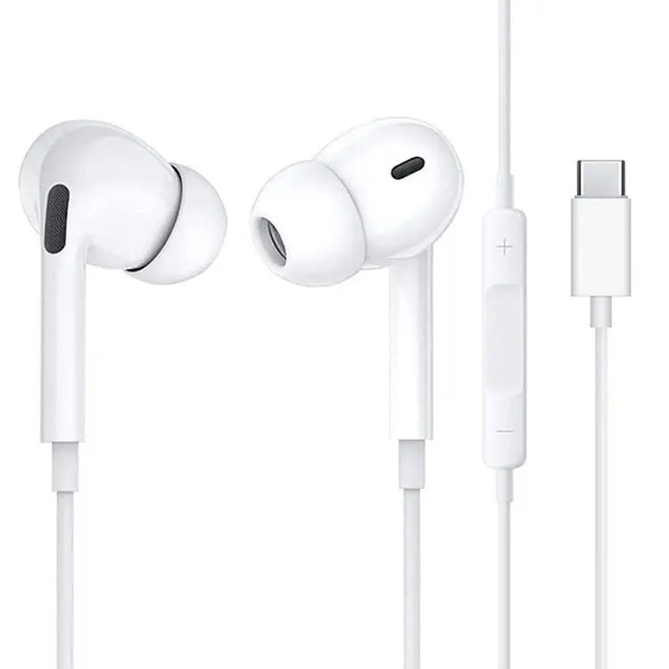 Choetech OC-A011 USB-C In-Ear Headphones 1.2m - White V28-ELECHOOCA011