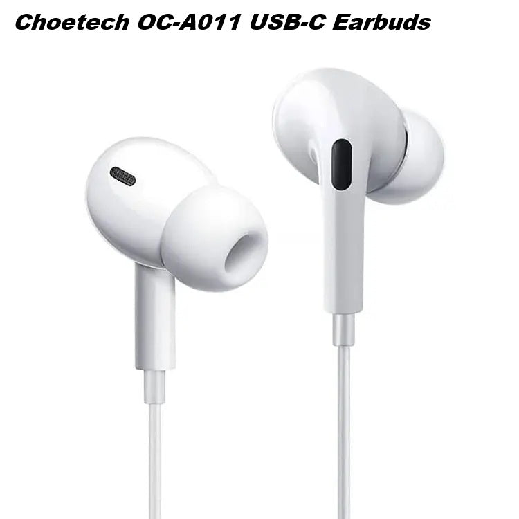 Choetech OC-A011 USB-C In-Ear Headphones 1.2m - White V28-ELECHOOCA011