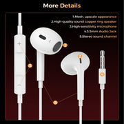 Choetech OC-A016 3.5mm lateral in ear Stereo sound Wired Headphones White V28-ELECHOOCA016