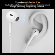 Choetech OC-A016 3.5mm lateral in ear Stereo sound Wired Headphones White V28-ELECHOOCA016