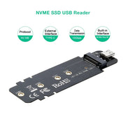 CHOETECH PC-HDE02 M.2 to USB SSD Reader (Enclosure only) Supports M-Key (PCI-E NVMe-based) V28-ELECHOPCHDE02