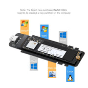 CHOETECH PC-HDE02 M.2 to USB SSD Reader (Enclosure only) Supports M-Key (PCI-E NVMe-based) V28-ELECHOPCHDE02