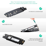 CHOETECH PC-HDE02 M.2 to USB SSD Reader (Enclosure only) Supports M-Key (PCI-E NVMe-based) V28-ELECHOPCHDE02