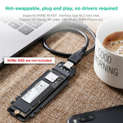 CHOETECH PC-HDE02 M.2 to USB SSD Reader (Enclosure only) Supports M-Key (PCI-E NVMe-based) V28-ELECHOPCHDE02