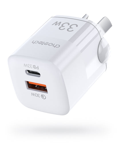 CHOETECH PD5006 33W Dual Port Wall Charger V28-ELECHOPD5006