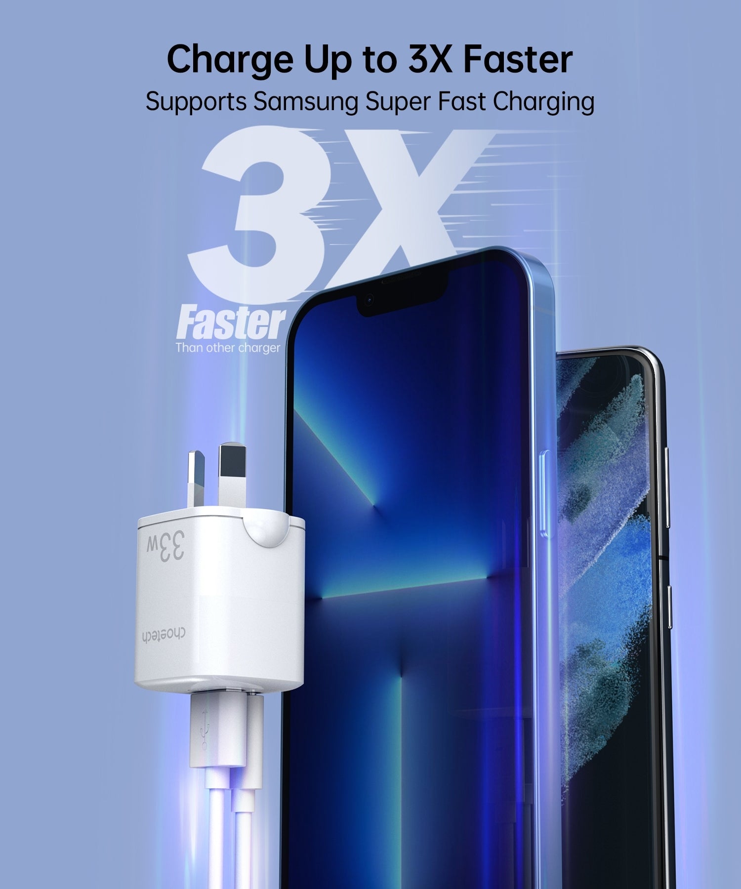 CHOETECH PD5006 33W Dual Port Wall Charger V28-ELECHOPD5006