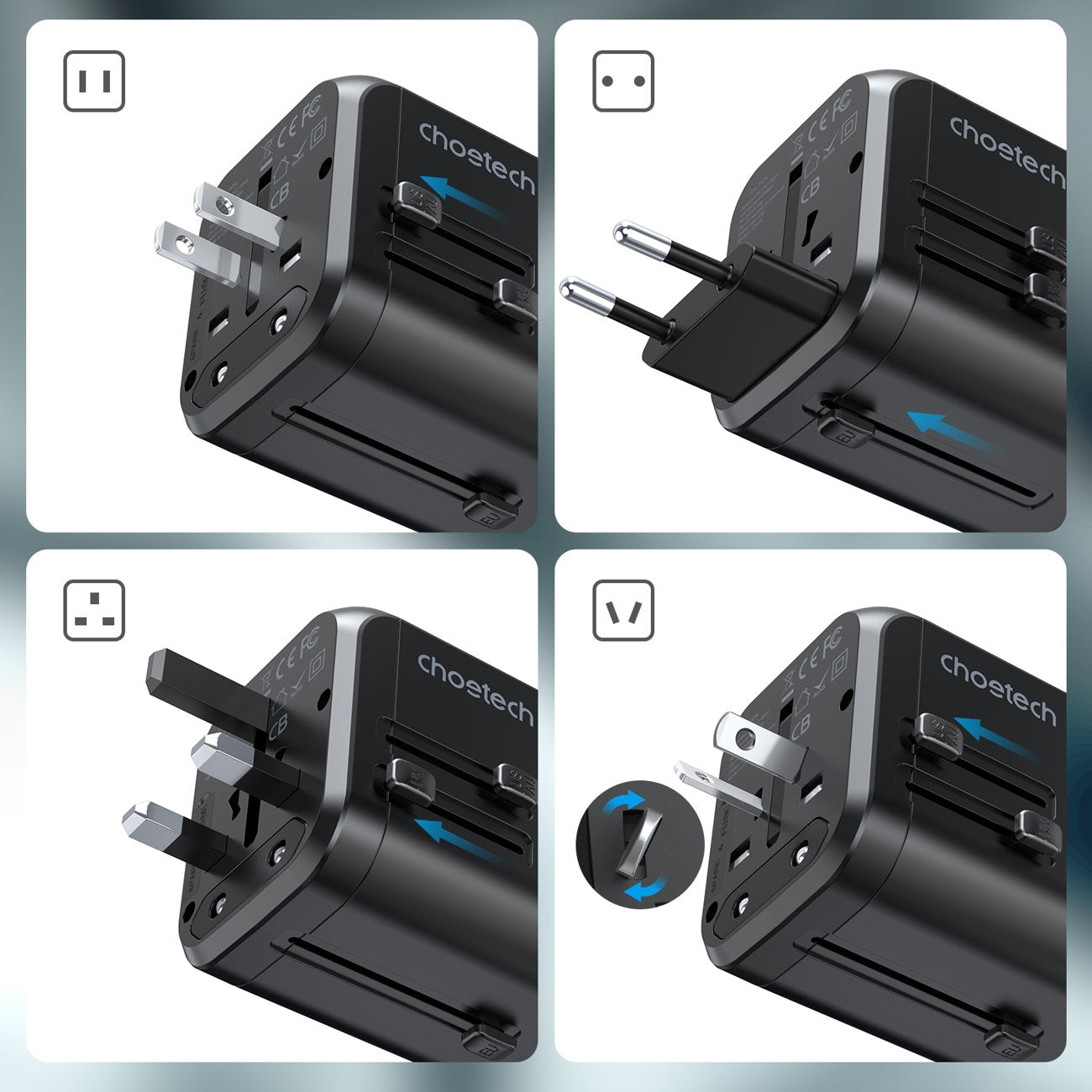 CHOETECH PD5008 30W Fast Universal GaN Travel Charger V28-ELECHOPD5008