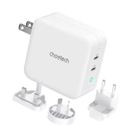 CHOETECH PD6008 GAN Dual Type-C 100w Travel Charger (US/EU/UK/AU) V28-ELECHOPD6008