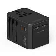 CHOETECH PD6045 GaN Tech 2C+2A 45W Travel Adapter with US EU UK AU Plugs Black V28-ELECHOPD6045