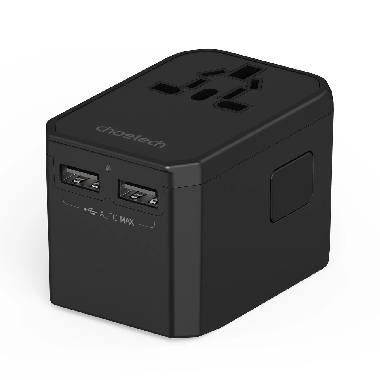 CHOETECH PD6045 GaN Tech 2C+2A 45W Travel Adapter with US EU UK AU Plugs Black V28-ELECHOPD6045