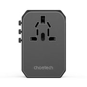 CHOETECH PD6045 GaN Tech 2C+2A 45W Travel Adapter with US EU UK AU Plugs Black V28-ELECHOPD6045