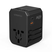 CHOETECH PD6045 GaN Tech 2C+2A 45W Travel Adapter with US EU UK AU Plugs Black V28-ELECHOPD6045