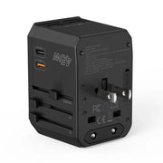 CHOETECH PD6045 GaN Tech 2C+2A 45W Travel Adapter with US EU UK AU Plugs Black V28-ELECHOPD6045