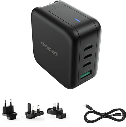 CHOETECH PD6055 GAN USB-C + USB-A 70w Travel Charger (US/EU/UK/AU) V28-ELECHOPD6055