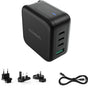 CHOETECH PD6055 GAN USB-C + USB-A 70w Travel Charger (US/EU/UK/AU) V28-ELECHOPD6055