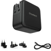 CHOETECH PD6055 GAN USB-C + USB-A 70w Travel Charger (US/EU/UK/AU) V28-ELECHOPD6055