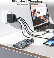 CHOETECH PD6055 GAN USB-C + USB-A 70w Travel Charger (US/EU/UK/AU) V28-ELECHOPD6055