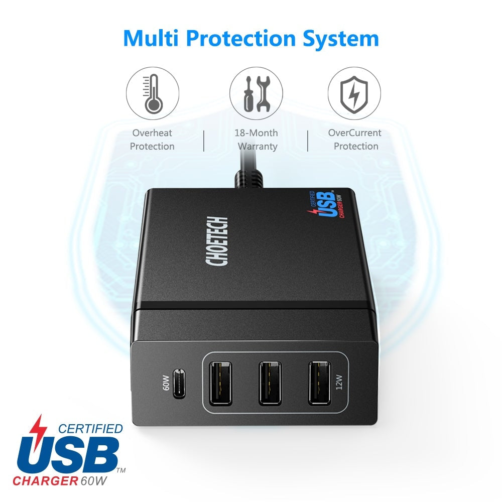CHOETECH PD72 Power Delivery Charger V28-ELECHOPD72