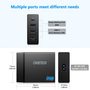 CHOETECH PD72 Power Delivery Charger V28-ELECHOPD72