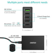 CHOETECH Q34U2Q 5-Port 60W PD Charger with 30W Power Delivery and 18W Quick Charge 3.0 V28-ELECHOQ34U2Q