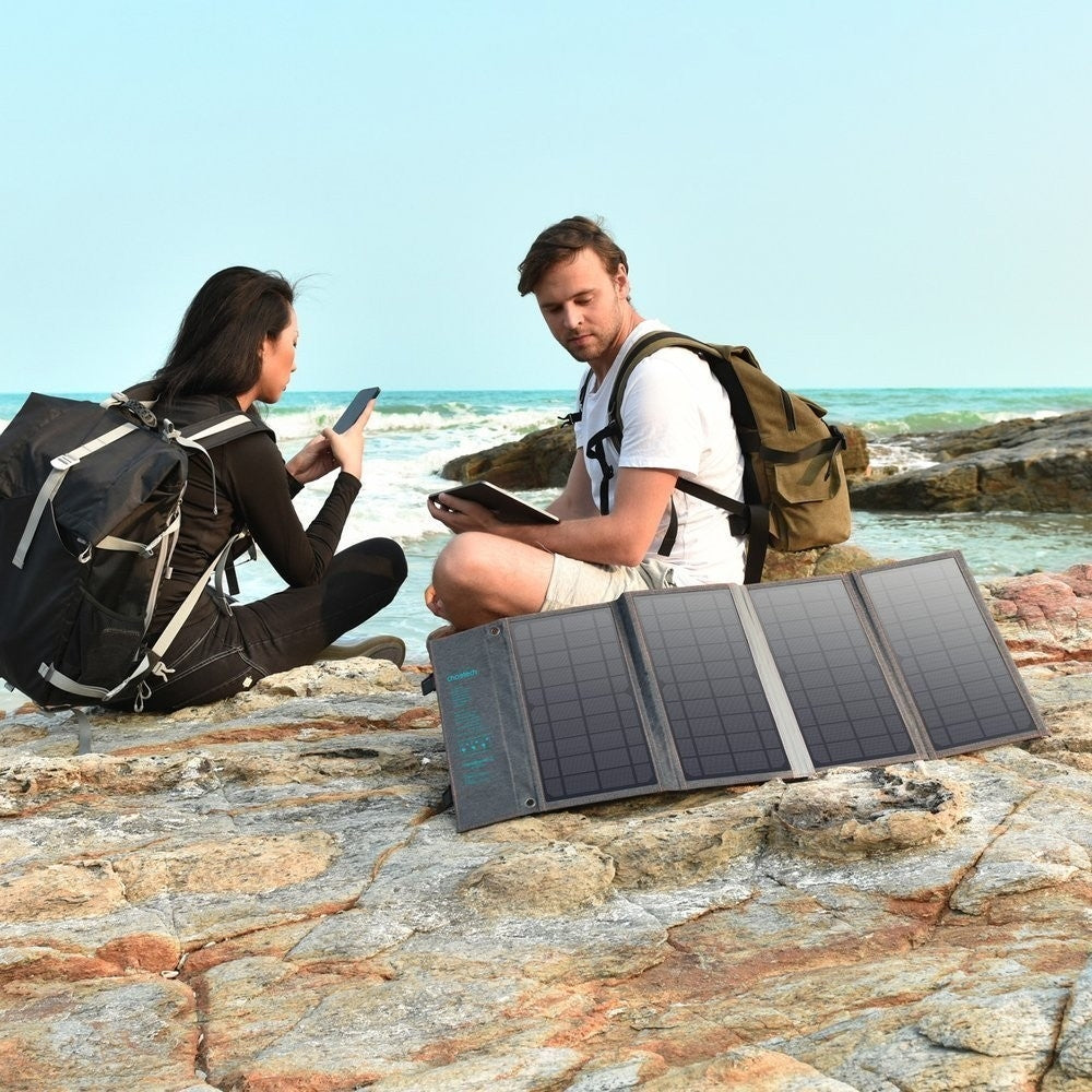 Choetech SC006 Solar Panel Portable Charger 40W 18V USB C Solar Panels Charger with USB C PD 30W V28-ELECHOSC006